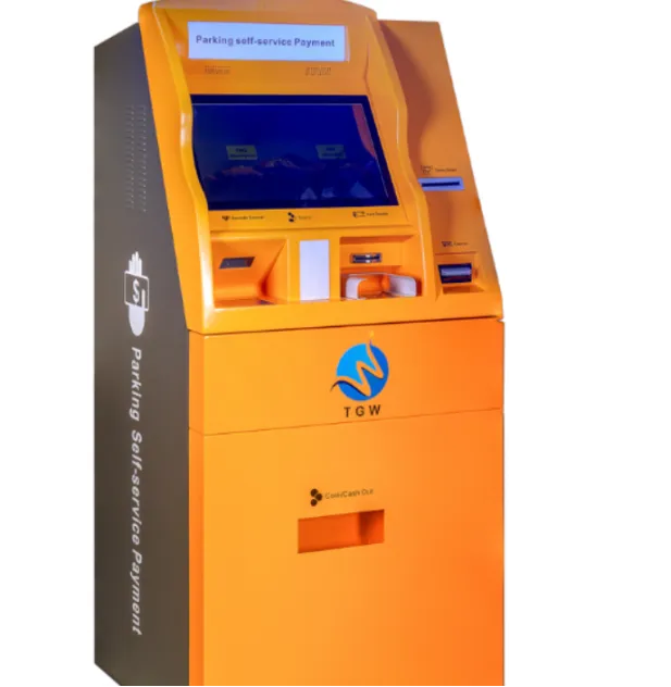 Orange and grey TGW parking self-service payment machine