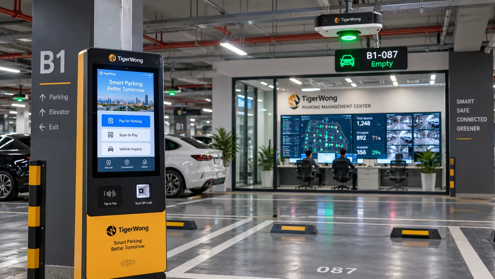 TigerWong parking guidance kiosk